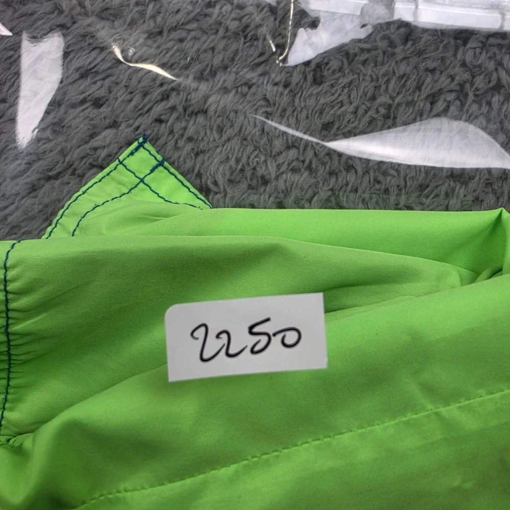 Diesel Swim Trunks Mens S Neon Green Blue Logo Drawstring Beachwear 2